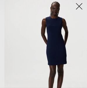 NEW Quince Fluid Crepe Sleeveless Shift Dress Xs Nwt